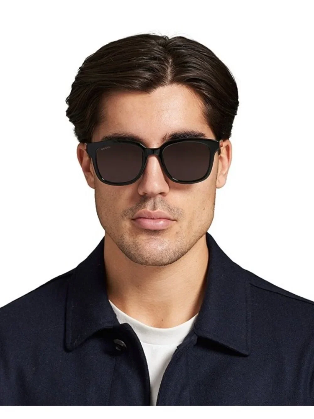 Gucci GG0847SK 001 Men Sunglasses Black Square Frame, Grey Lenses